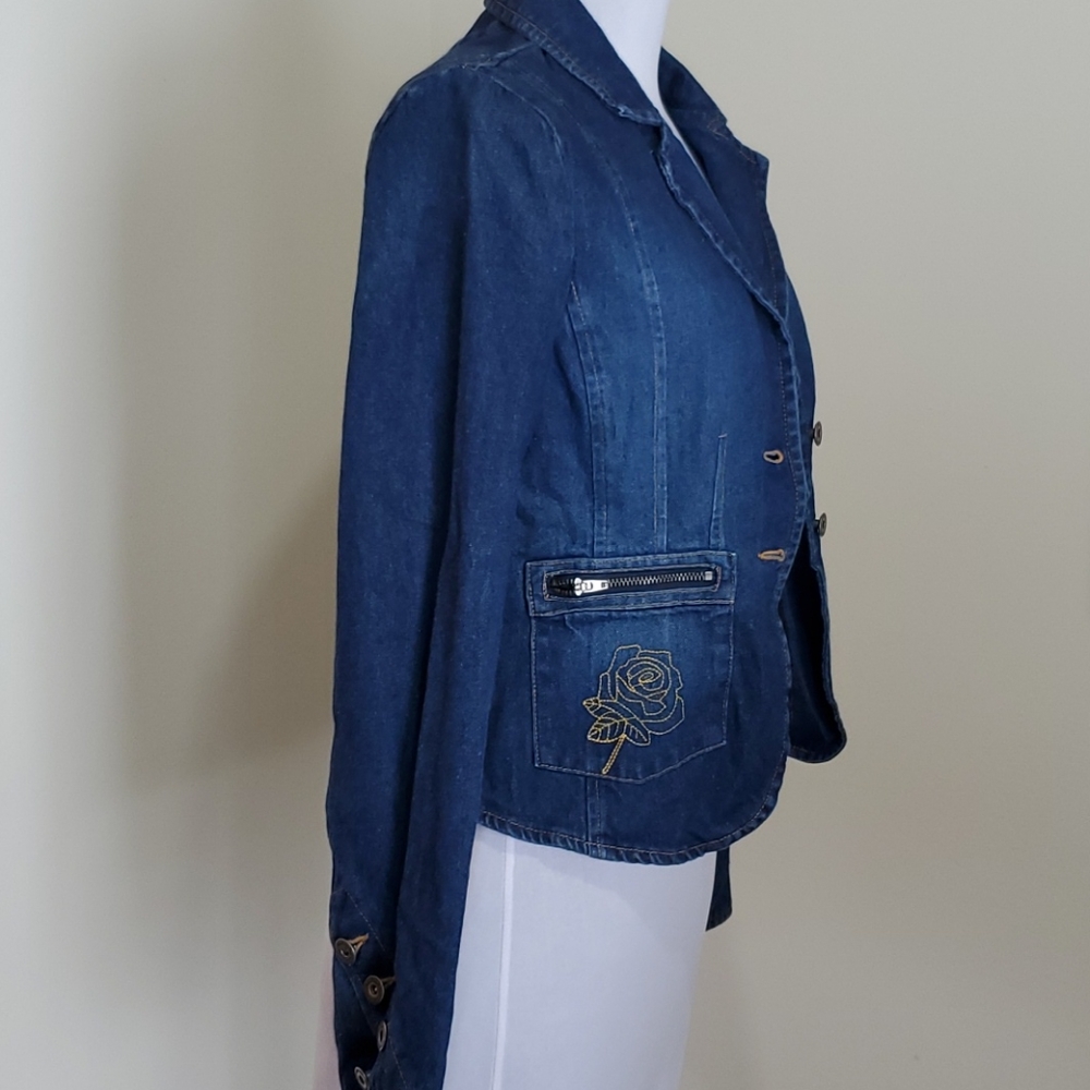 Unique Rave Jean Jacket –Size Small - Picture 7 of 13